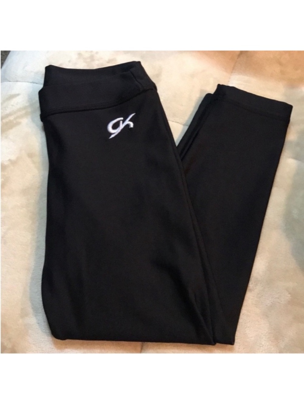 Gk black fleece lined Athletic crop Leggings small S